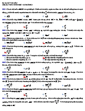 25 câu ôn ập môn Hình học 12 - Chương 1
